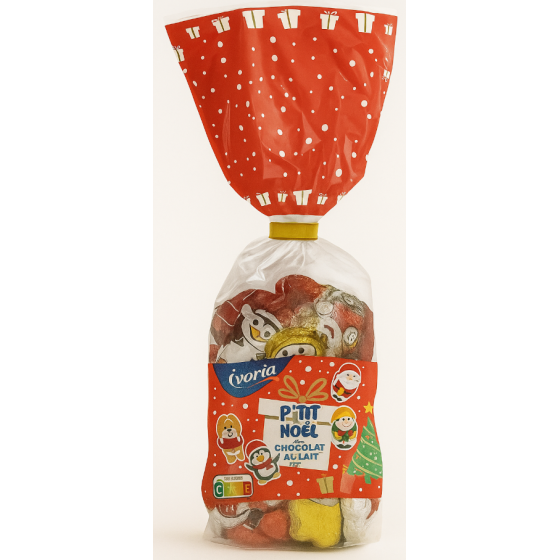 CONFISERIE IVORIA SACHETS MIX FIGURINES CHOCOLAT AU LAIT NOEL 160G