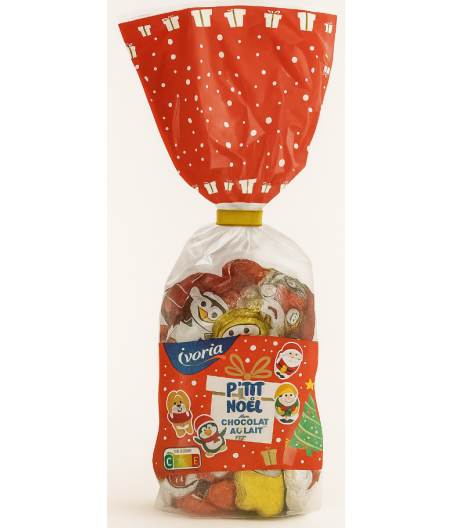 CONFISERIE IVORIA SACHETS MIX FIGURINES CHOCOLAT AU LAIT NOEL 160G