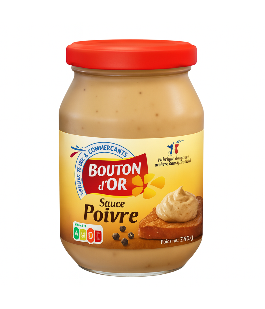 SAUCE POIVRE ET A L'ARMAGNAC  BOUTON D'OR 235G