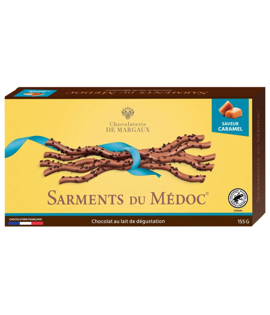 CHOCOLAT AU LAIT CARAMEL SARMENTS DU MEDOC CHOCOLATERIE DE MARGAUX 155G