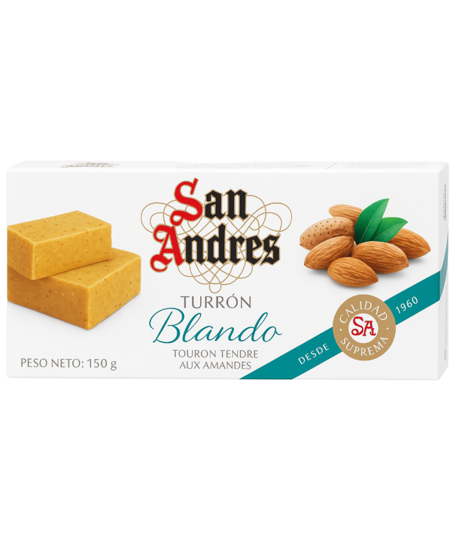 CONFISERIE SAN ANDRES TURRON TENDRE AUX AMANDES 150G