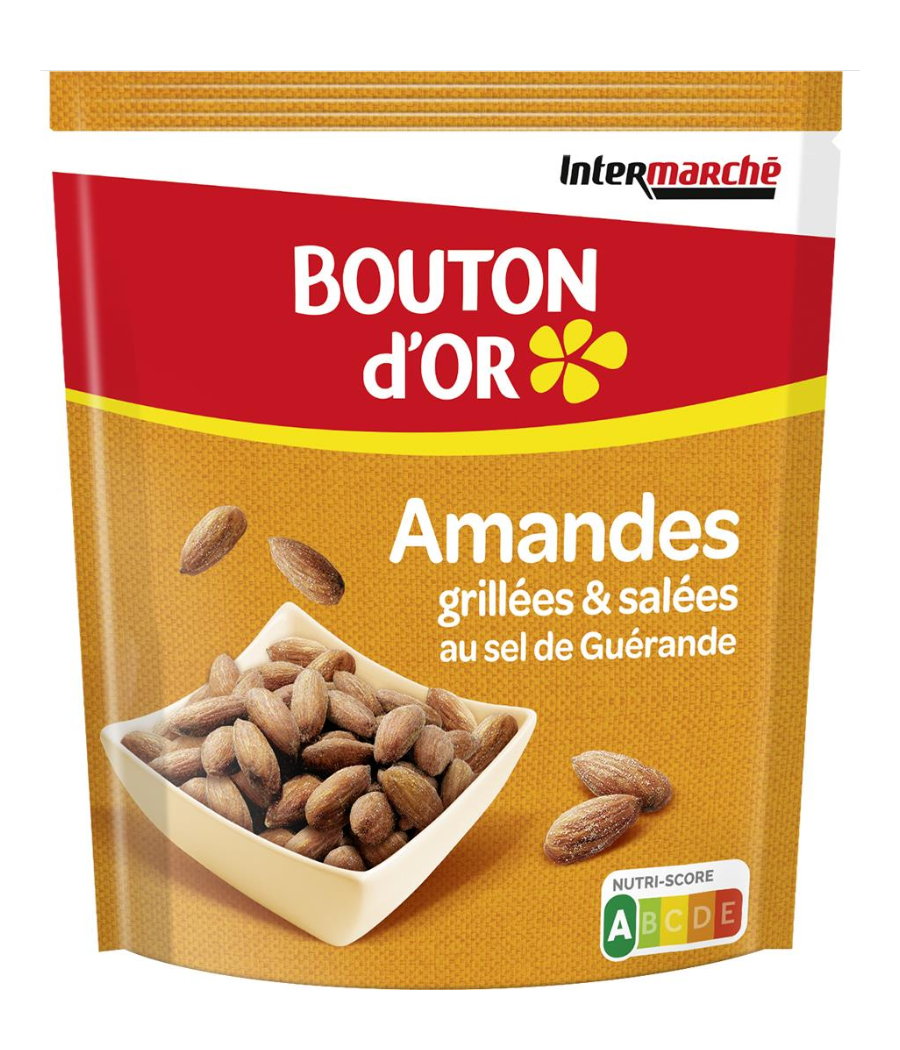 AMANDES GRILLEES ET SALEES BOUTON D'OR 125G