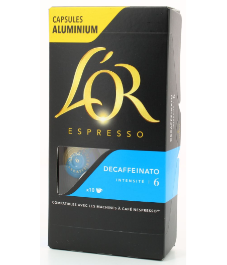 CAPSULES L'OR ESPRESSO DECAFFEINATO 52G