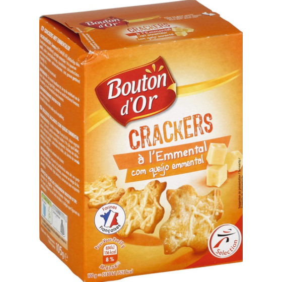 CRACKERS A L'EMMENTAL BOUTON D'OR 105G