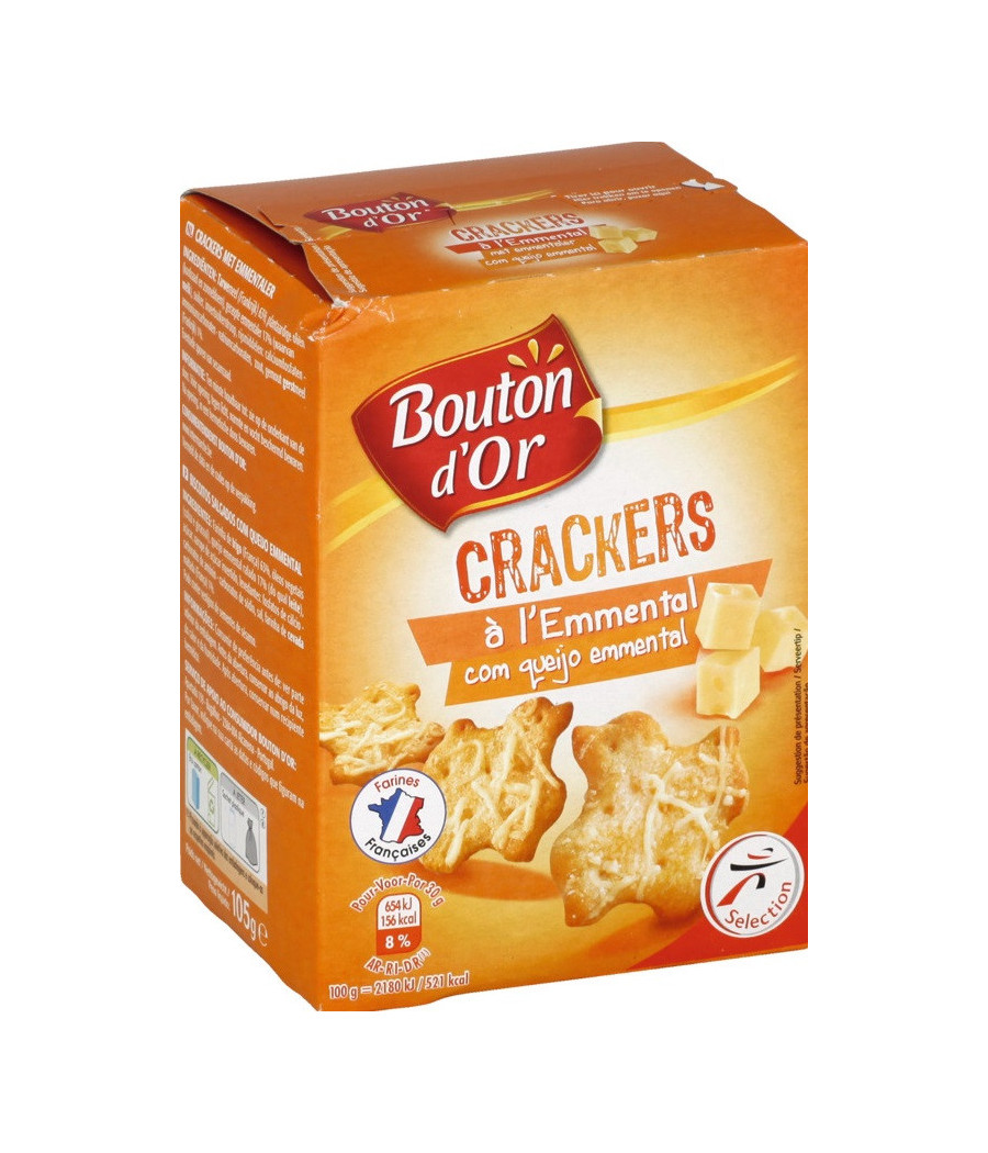 CRACKERS A L'EMMENTAL BOUTON D'OR 105G