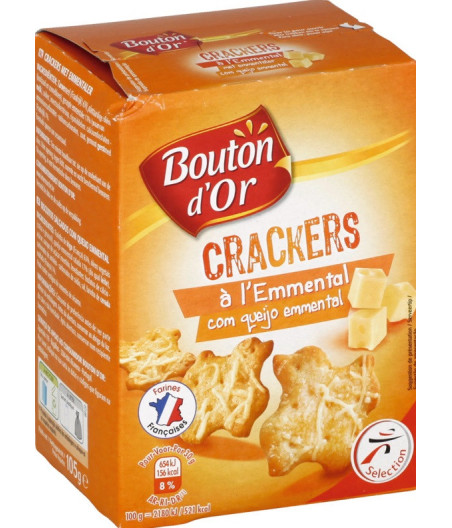 CRACKERS A L'EMMENTAL BOUTON D'OR 105G