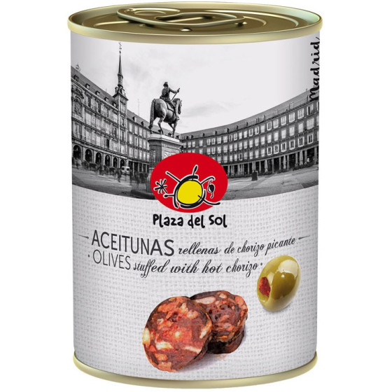 OLIVES VERTES FARCIES AU CHORIZO PLAZA DEL SOL 120G