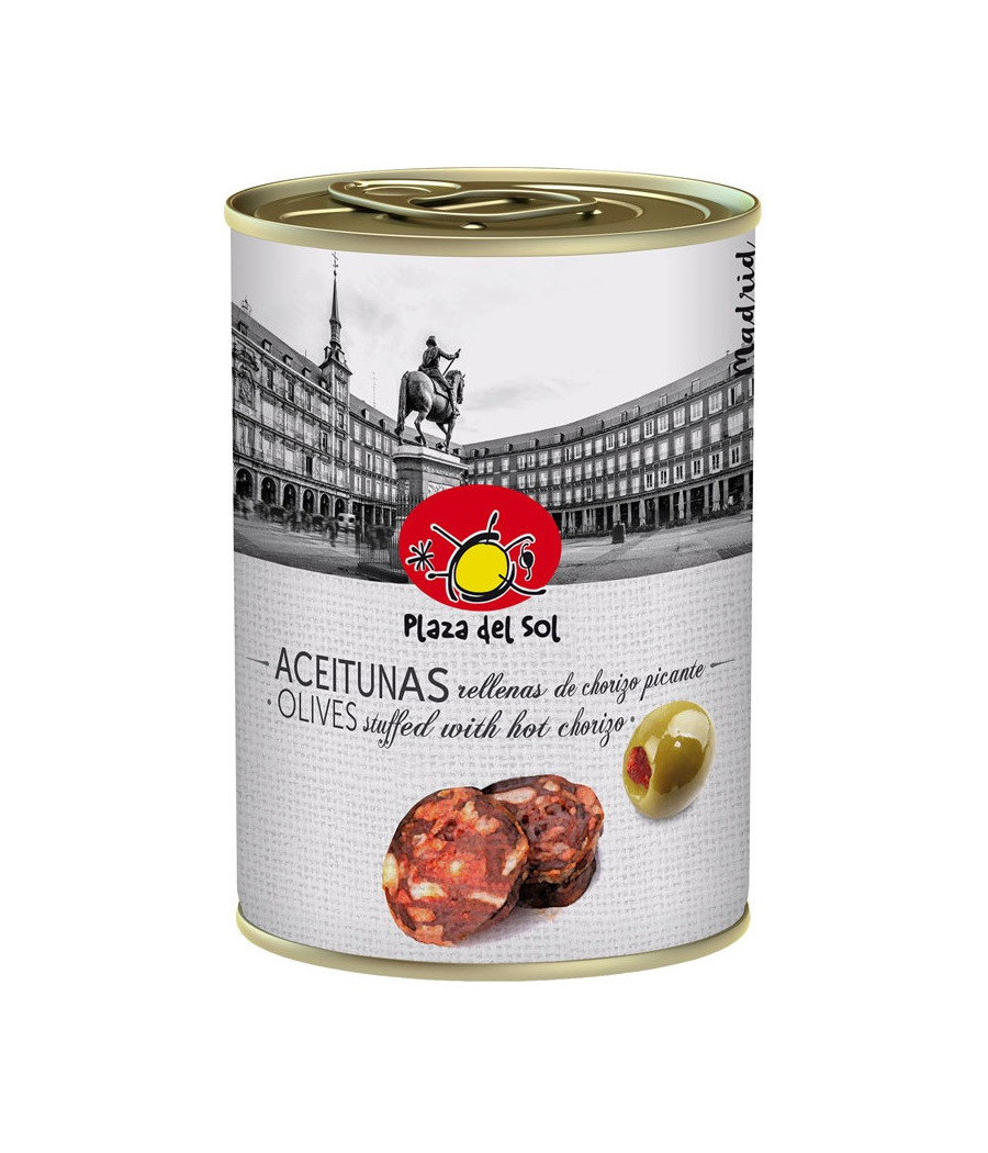 OLIVES VERTES FARCIES AU CHORIZO PLAZA DEL SOL 120G