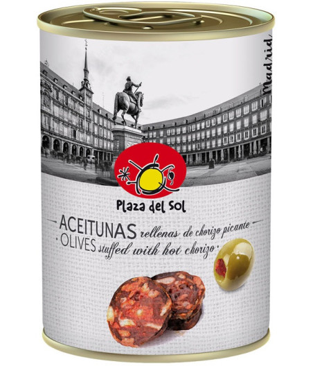 OLIVES VERTES FARCIES AU CHORIZO PLAZA DEL SOL 120G