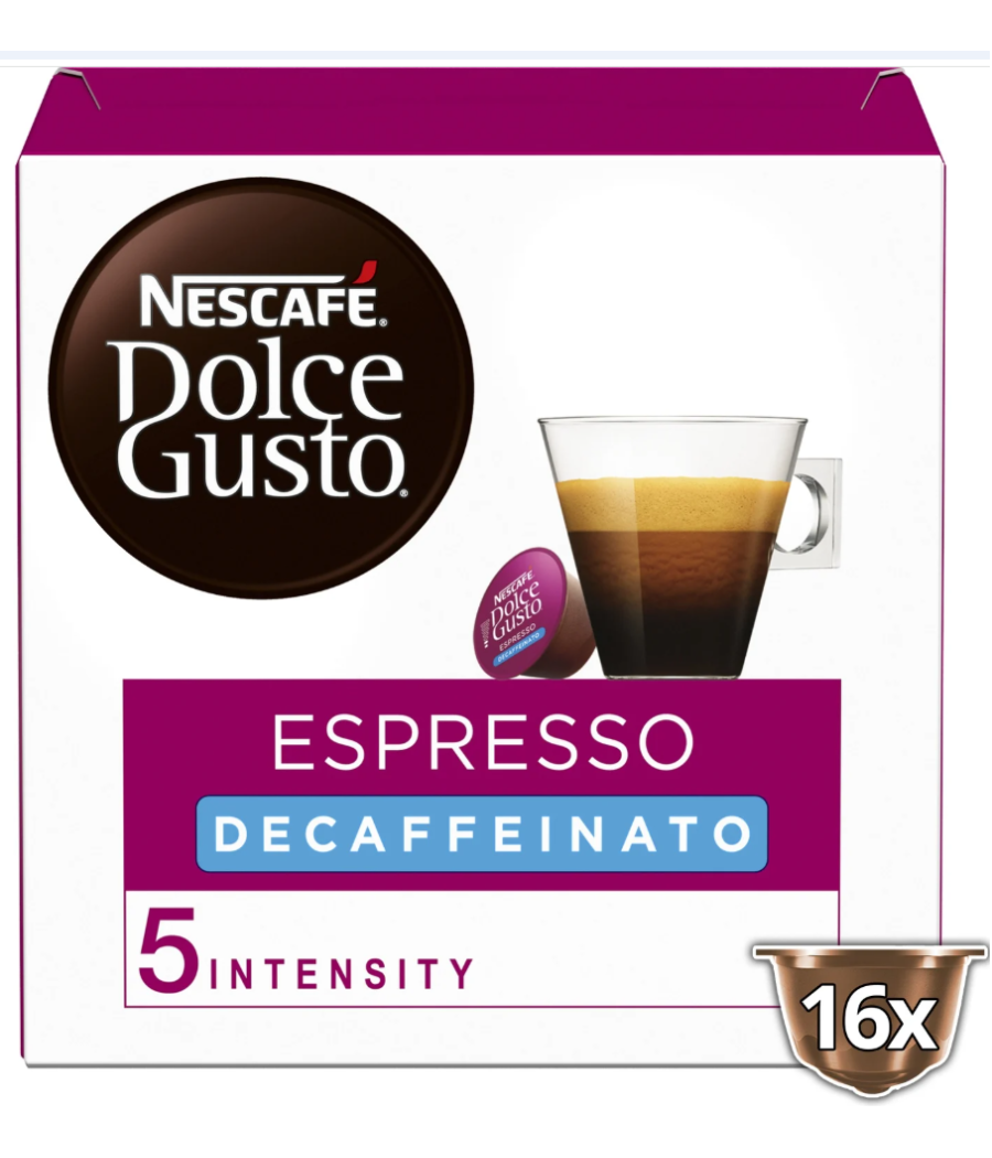 CAPSULES NESCAFE DOLCE GUSTO ESPRESSO DECAFEINE 16 CAPSULES 88G
