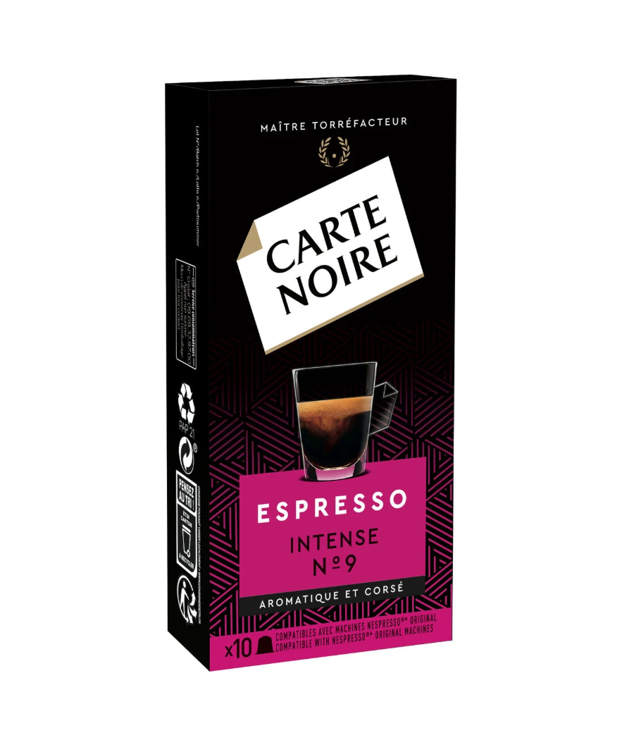CAPSULES CARTE NOIRE INTENSE N°9 - ESPRESSO X10 CAPSULES (53G)