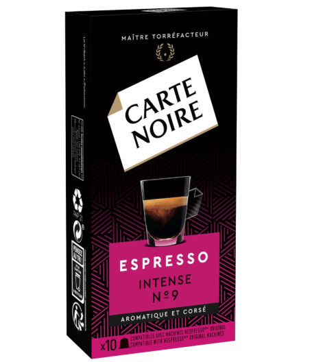 CAPSULES CARTE NOIRE INTENSE N°9 - ESPRESSO X10 CAPSULES (53G)