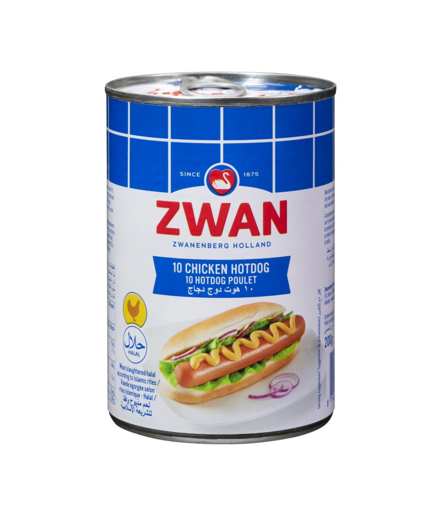 ZWAN 10 CHIKEN HOT DOG POULET