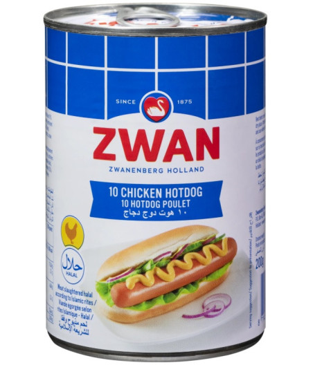 ZWAN 10 CHIKEN HOT DOG POULET