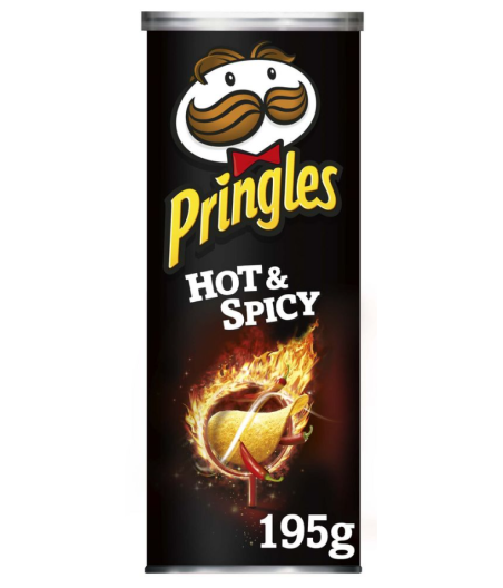 CHIPS HOT & SPICY PRINGLES 195G