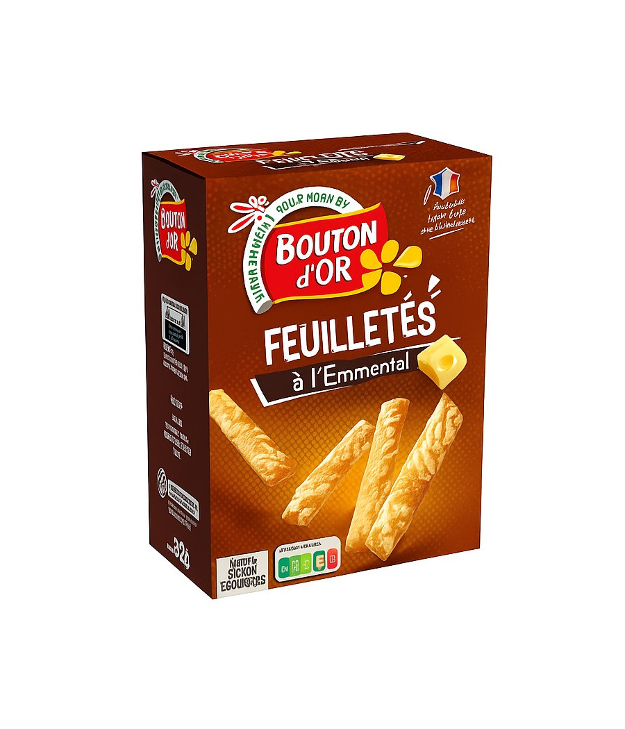FEUILLETE EMMENTAL BOUTON D'OR 85G