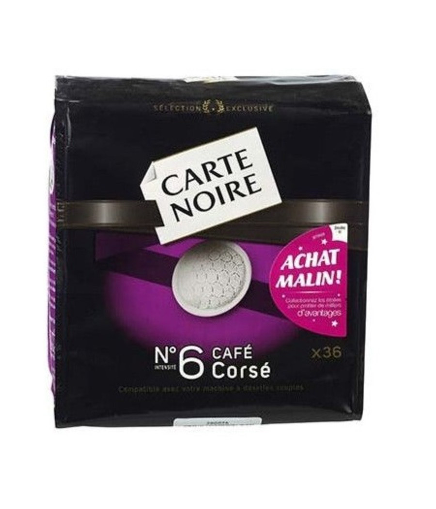 CORSE CAFE CARTE NOIR 250G (36 DOSETTES)