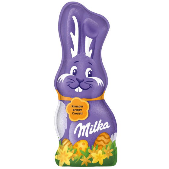 MOULAGE LAPIN  AU CHOCOLAT AU LAIT ET RIZ CROUSTILLANT MILKA 95G