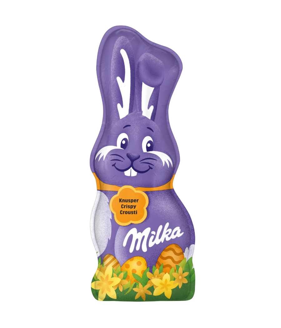 MOULAGE LAPIN  AU CHOCOLAT AU LAIT ET RIZ CROUSTILLANT MILKA 95G