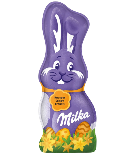MOULAGE LAPIN  AU CHOCOLAT AU LAIT ET RIZ CROUSTILLANT MILKA 95G