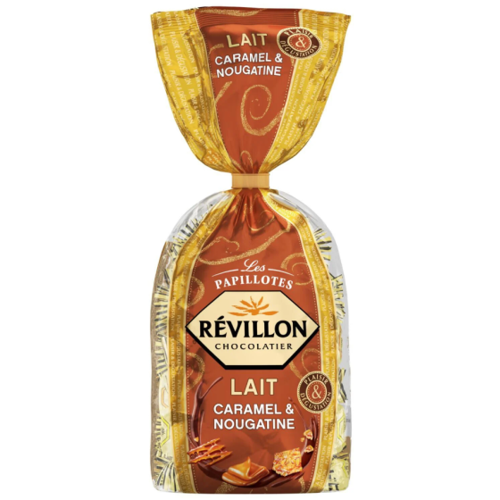 PAPILLOTES DE NOUGAT LAIT CARAMEL REVILLON CHOCOLATIER  405G