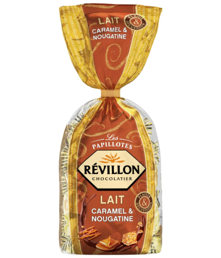 PAPILLOTES DE NOUGAT LAIT CARAMEL REVILLON CHOCOLATIER  405G