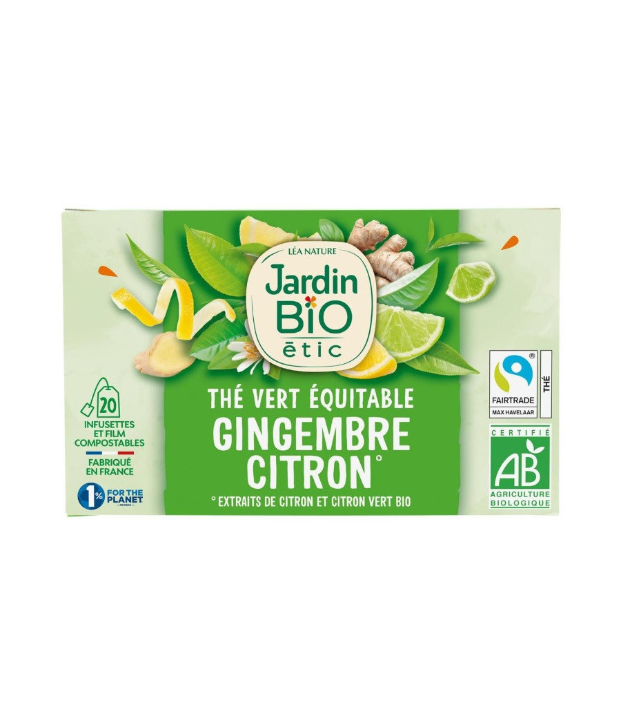THE VERT LEA NATURE GINGEMBRE CITRON VERT JARDIN BIO 30G
