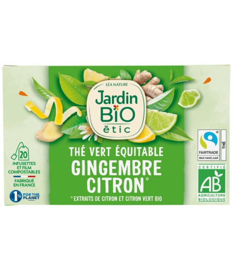 THE VERT LEA NATURE GINGEMBRE CITRON VERT JARDIN BIO 30G