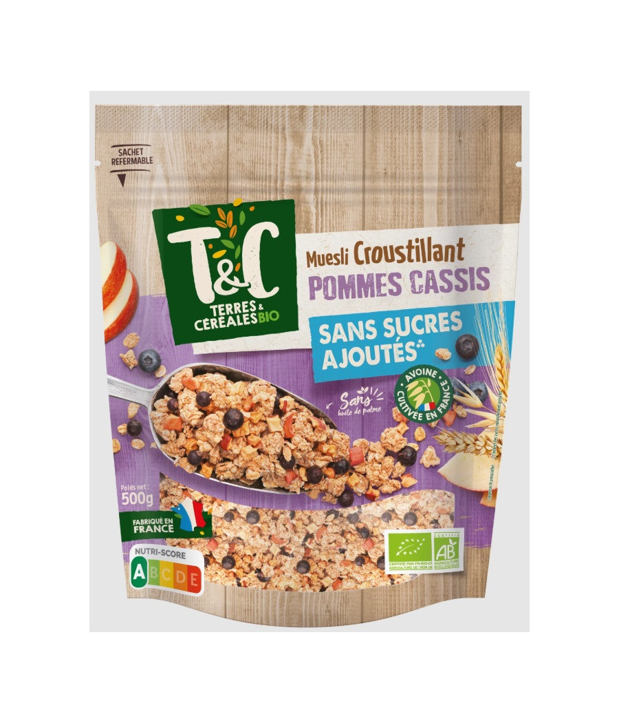 MUESLI CROUSTILLANT POMMES CASSIS