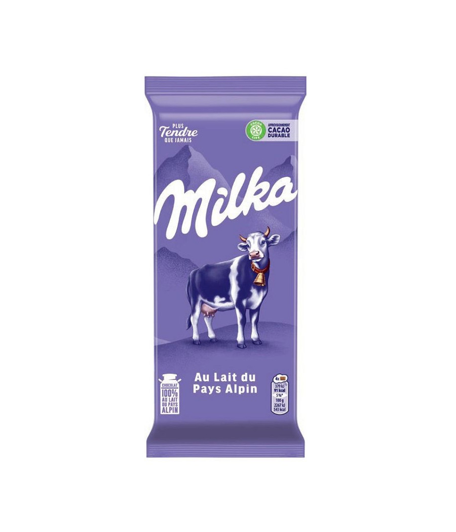 TABLETTE DE CHOCOLAT AU LAIT MILKA 270G