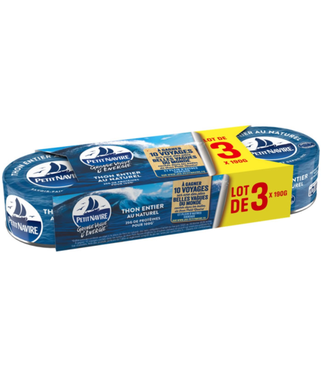 THON ENTIER AU NATURE ALBACORE LE PETIT NAVIRE 190G