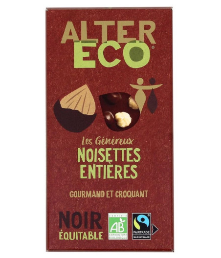 TABLETTE DE CHOCOLAT NOIR NOISETTES BIO ALTER ECO 200G