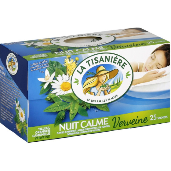 INFUSION VERVEINE LA TISANIERE NUIT CALME 25 SACHETS 37,5G