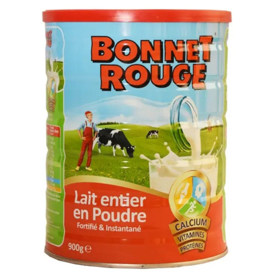 LAIT ENTIER EN POUDRE BONNET ROUGE 900G