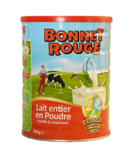 LAIT ENTIER EN POUDRE BONNET ROUGE 900G