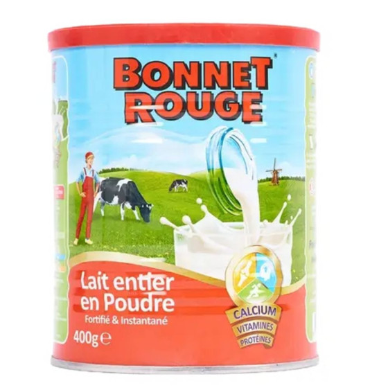 LAIT ENTIER EN POUDRE BONNET ROUGE 400G
