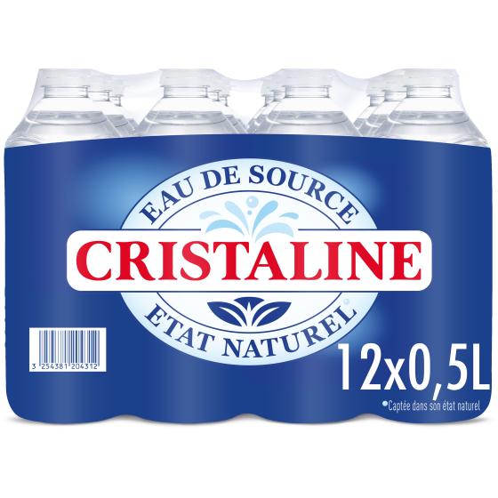 EAU DE SOURCE CRISTALINE 12X0.5L