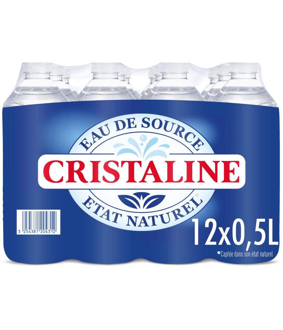 EAU DE SOURCE CRISTALINE 12X0.5L