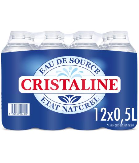 EAU DE SOURCE CRISTALINE 12X0.5L