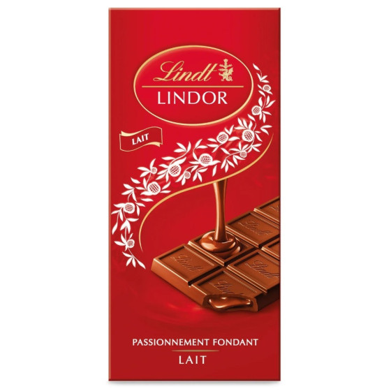 TABLETTE DE CHOCOLAT AU LAIT LINDOR LINDT 150G
