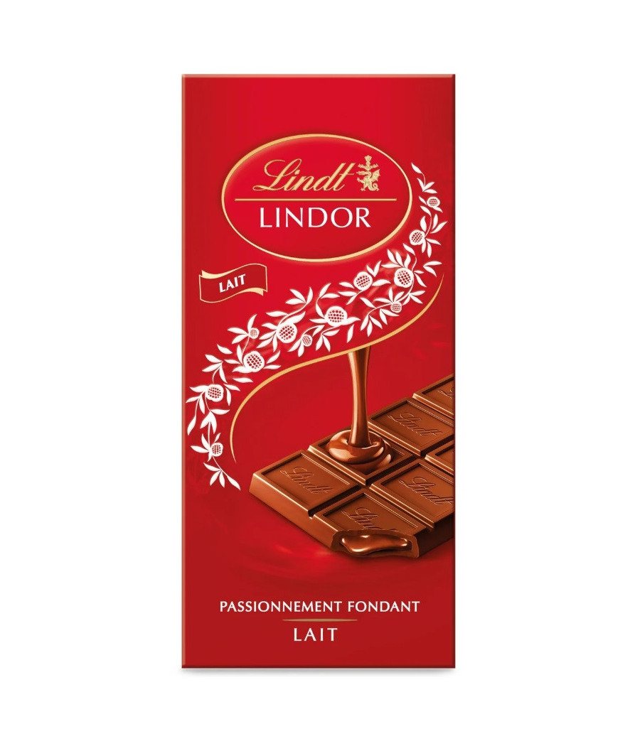 TABLETTE DE CHOCOLAT AU LAIT LINDOR LINDT 150G
