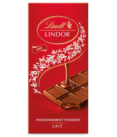 TABLETTE DE CHOCOLAT AU LAIT LINDOR LINDT 150G