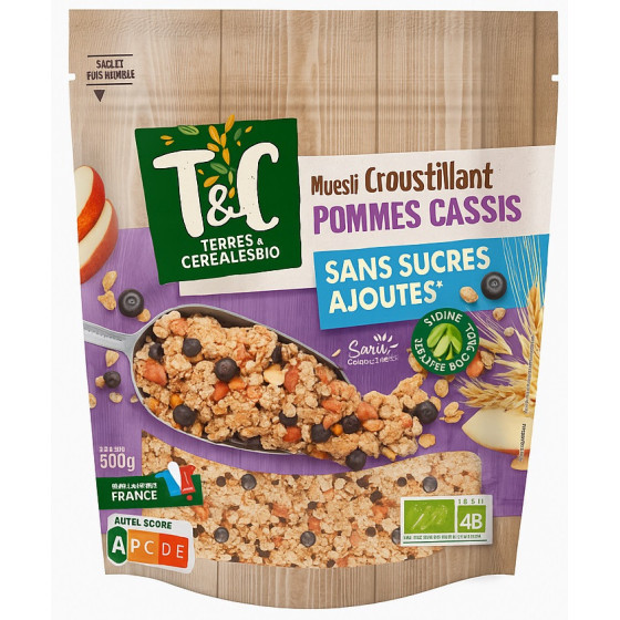 MUESLI CROUSTILLANT POMMES CASSIS