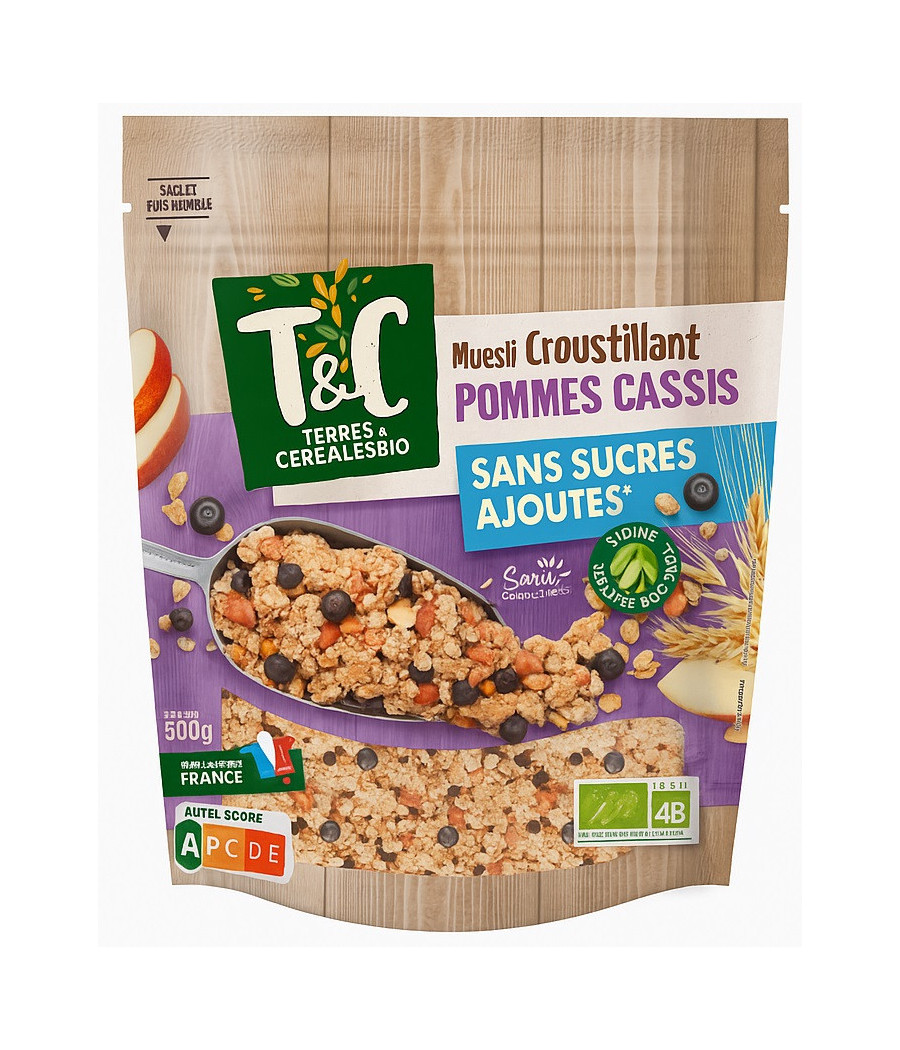 MUESLI CROUSTILLANT POMMES CASSIS