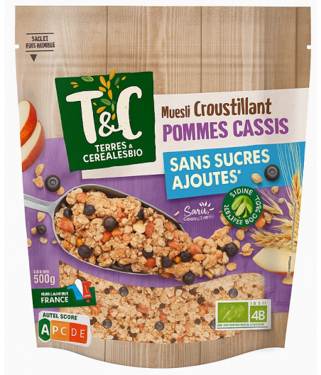 MUESLI CROUSTILLANT POMMES CASSIS