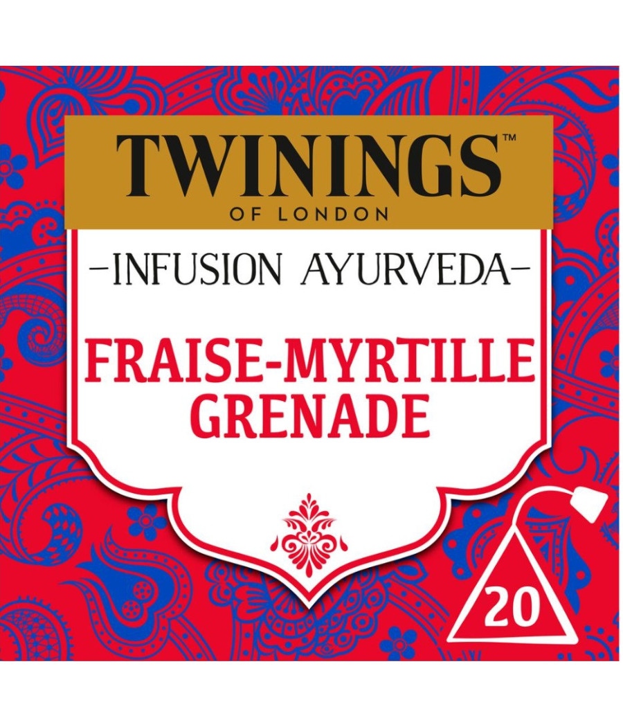 INFUSION AYURVEDA FRAISE MYRTILLE GRENADE 32G 20 SACHETS
