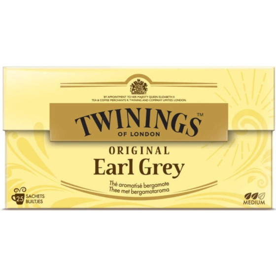 THE NOIR TWININGS EARL GREY 25 SACHETS 50G