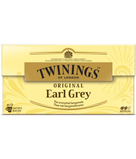 THE NOIR TWININGS EARL GREY 25 SACHETS 50G