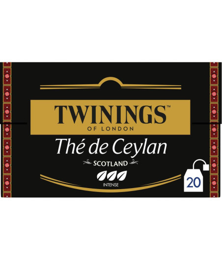 THE NOIR TWININGS DE CEYLAN 20 SACHETS 40G