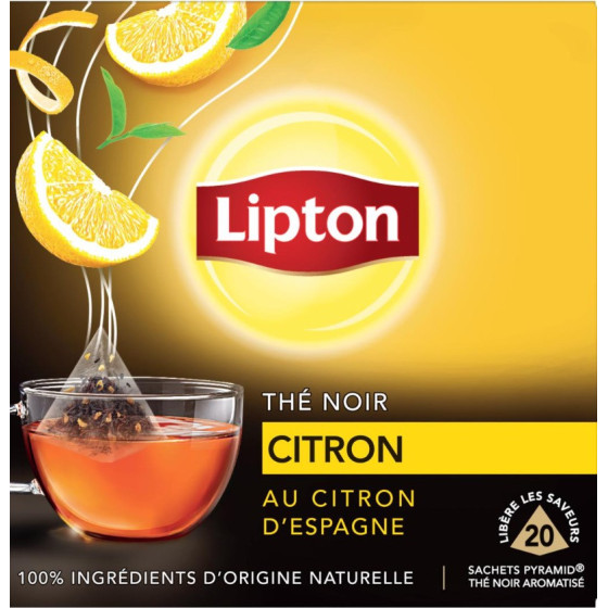 THE NOIR CITRON LIPTON 20 SACHETS 34G
